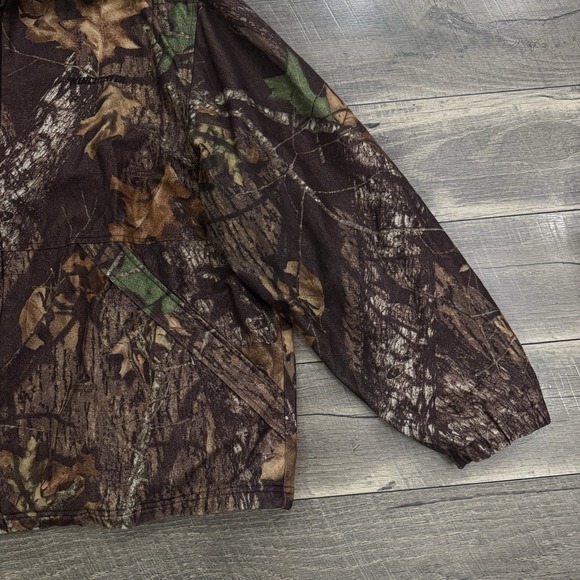 VTG Manchester Realtree Camo Fleece Hoodie Jacket Zip Up Outdoor Hunting Mens XL - Picture 7 of 12